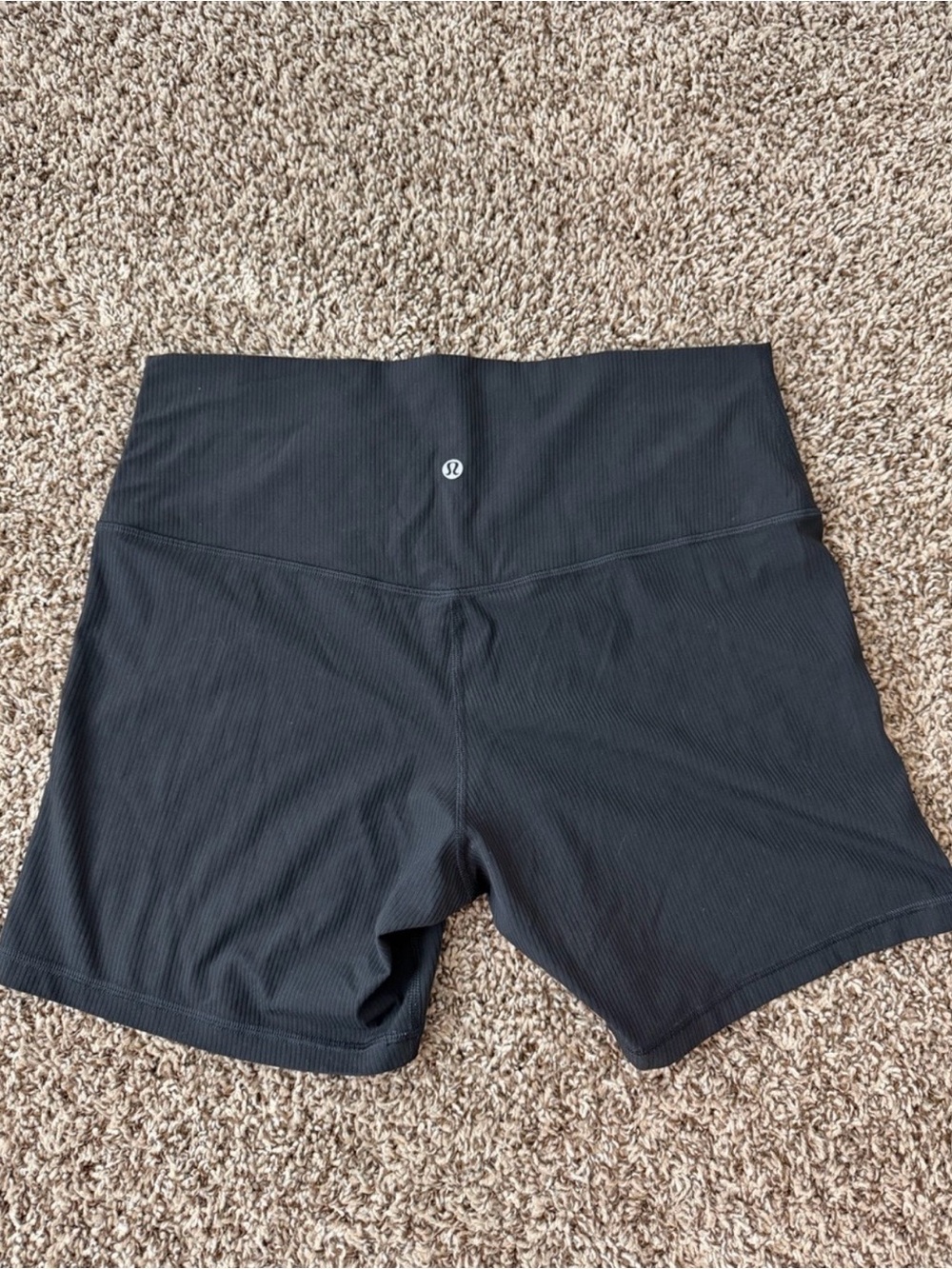 lululemon athletica Black High-Rise Ribbed Bike Shorts